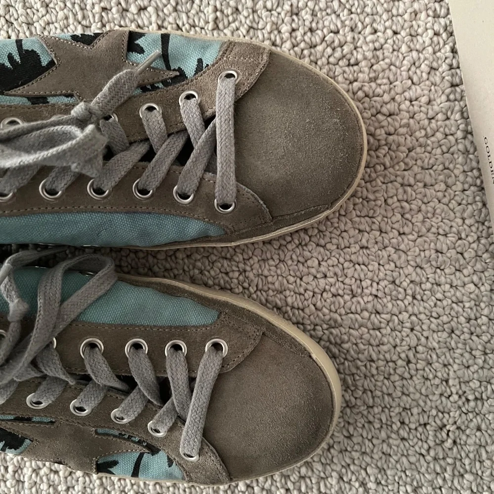 Golden Goose Men's Super Star Palm Tree-Print Canvas Low-Top Sneakers - NWOT - Picture 7 of 8